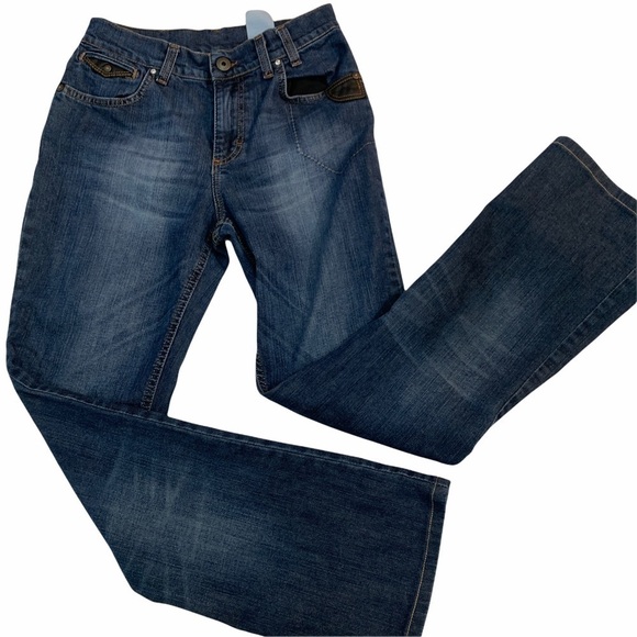 TUZZI Straight Leg Medium Wash Denim Jeans Size 4 - Picture 1 of 7